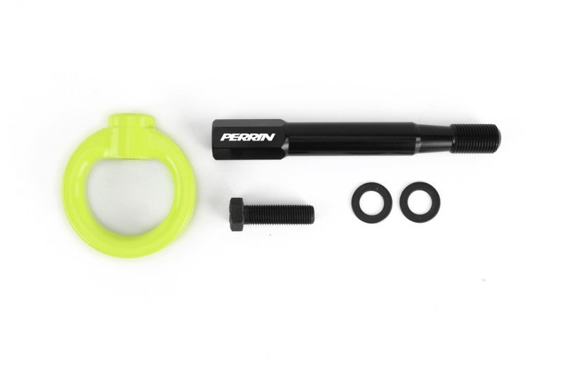 Perrin PSP-BDY-235NY 18-21 WRX/STI / 13-20 BRZ / 17-20 fits Toyota 86 Front Tow Hook Kit - Neon Yellow