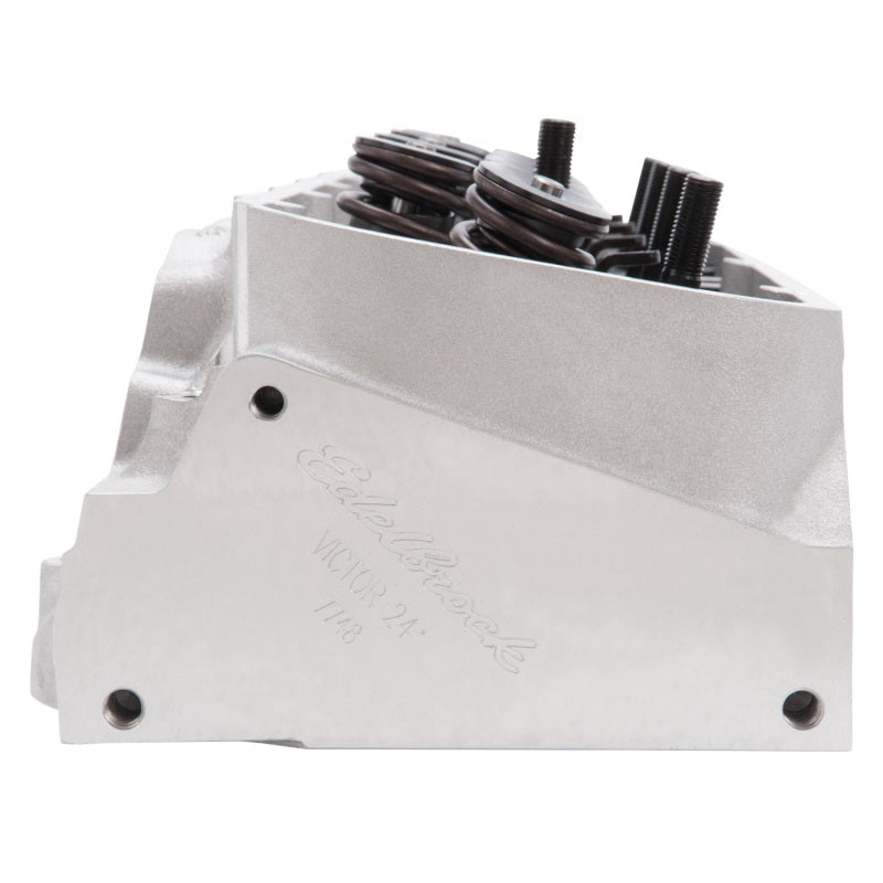 Edelbrock 77485 Cyl Head BBC Victor Jr 24 Deg Rect Port 300cc 106cc Combustion Chamber