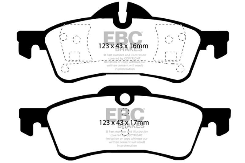 EBC DP21701 fits Mini 04-06 Hardtop 1.6 Greenstuff Rear Brake Pads