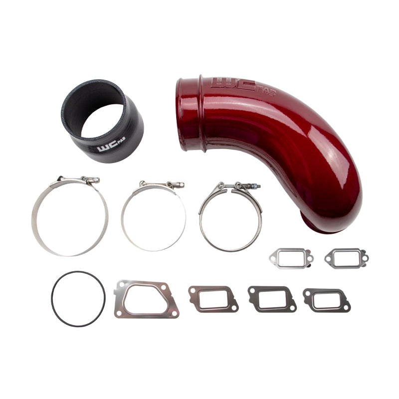 Wehrli WCF100417-RED fits Chevrolet 11-16 6.6L LML Duramax 5in Intake Horn - WCFab Red