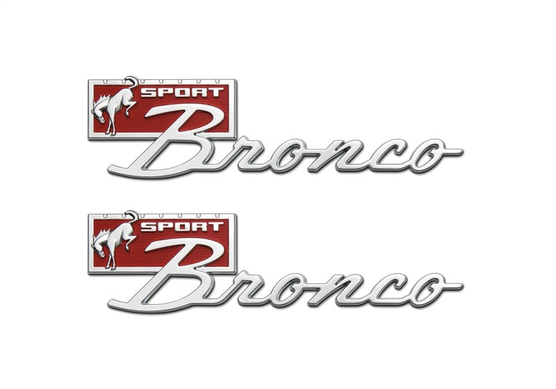 fits Ford Racing M-1447-BSPRT Bronco Sport Script Fender Badge Kit