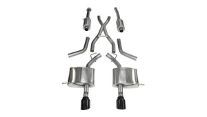 CORSA Performance 14459BLK Corsa 2011-2024 fits Dodge Durango 5.7L V8 Black Sport Dual Rear Cat-Back Exhaust