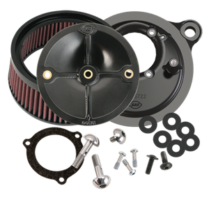 S&S 170-0165 Cycle 2008+ BT w/ S&S 66mm Throttle Body Stealth Air Cleaner Kit w/