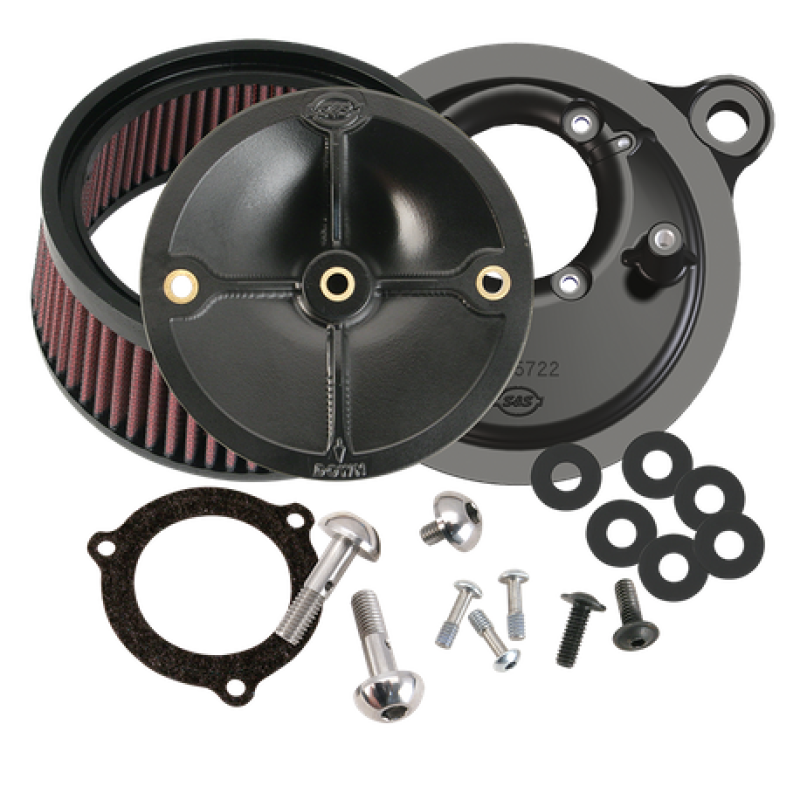 S&S 170-0165 Cycle 2008+ BT w/ S&S 66mm Throttle Body Stealth Air Cleaner Kit w/