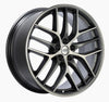 BBS CC2401GRPK CC-R 19x10 5x112 ET48 Satin Graphite Diamond Cut Polished Rim Protector Wheel -82mm PFS Required