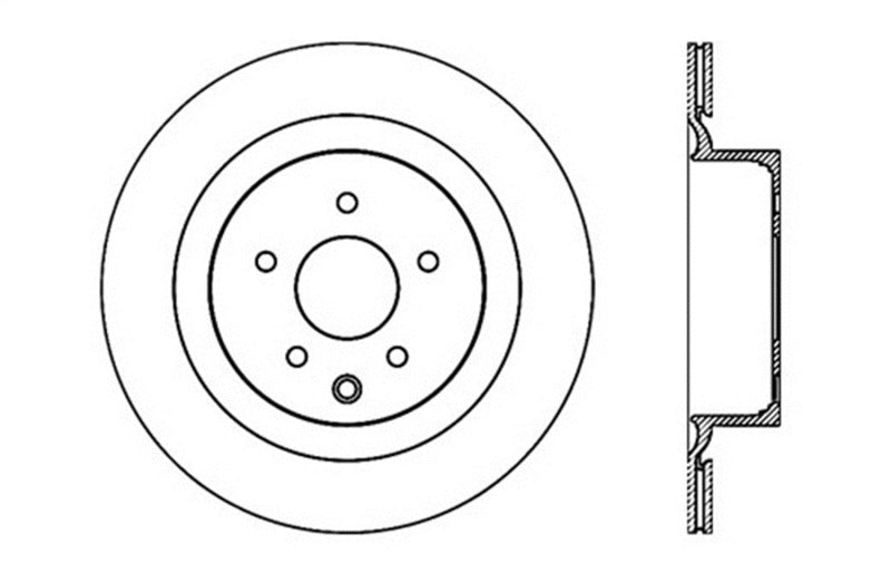 Stoptech 128.42101R Nissan 370z / Infiniti G37 SportStop Drilled Rear Right Rotor