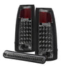 9032752 Xtune Yukon Denali LED Tail Lights w/ 3rd LED Brake Light Smoked ALT-J