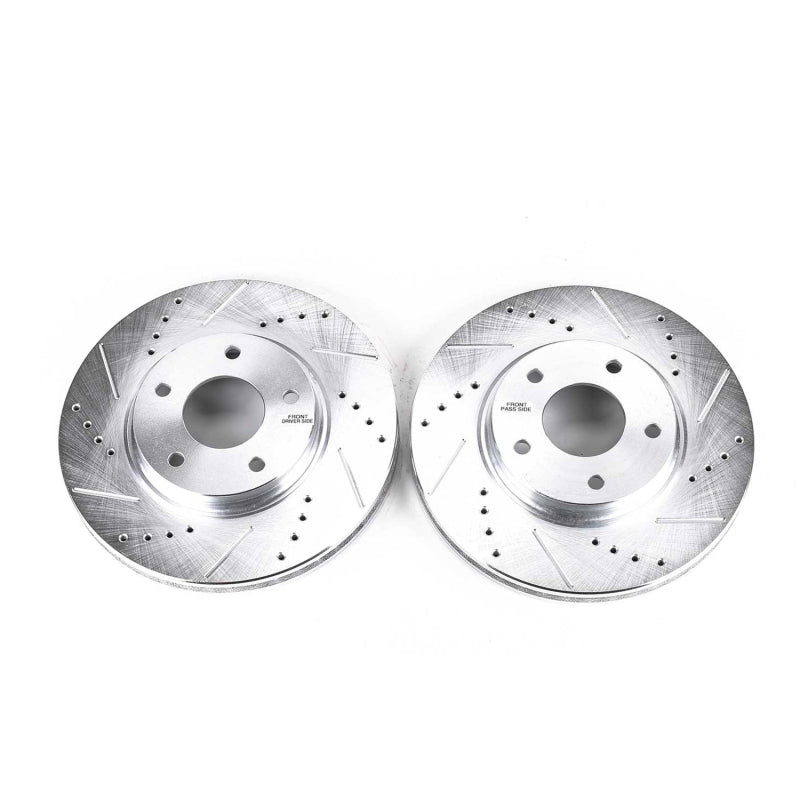 PowerStop fits Infiniti 03-04 M45 Front Evolution Drilled & Slotted Rotors -