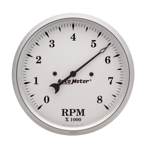 AutoMeter 1699 Autometer 5 inch 8000rpm In-Dash Old Tyme Tachometer - White