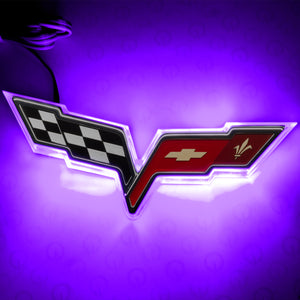 ORACLE Lighting 3099-007 Oracle fits Chevrolet Corvette C6 Illuminated Emblem - UV/Purple