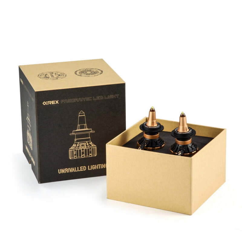 AlphaRex 110012 Gold Ammo Panoramic LED Light Bulbs - H11