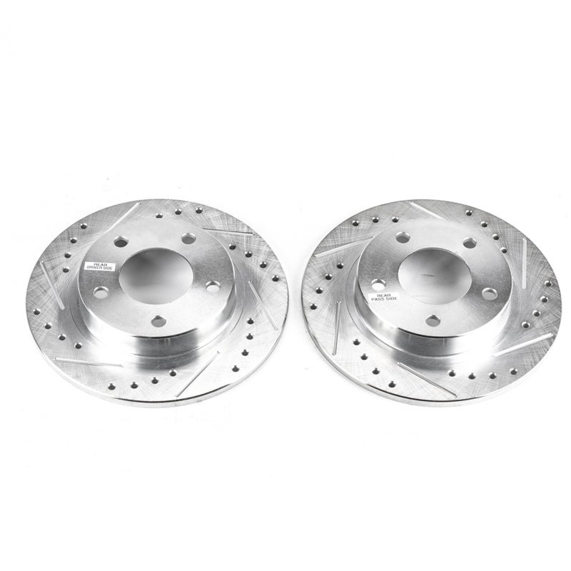 PowerStop fits Ford 93-97 Probe Rear Evolution Drilled & Slotted Rotors - Pair