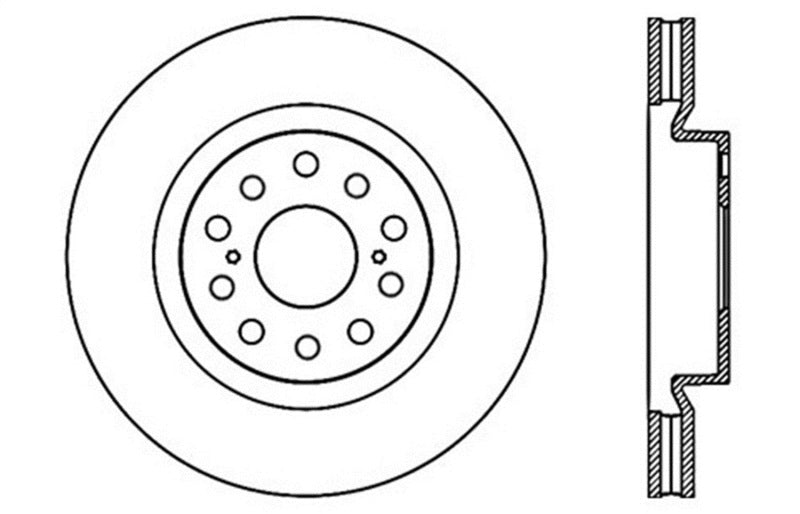 Stoptech 128.44148L Drilled Sport Brake Rotor