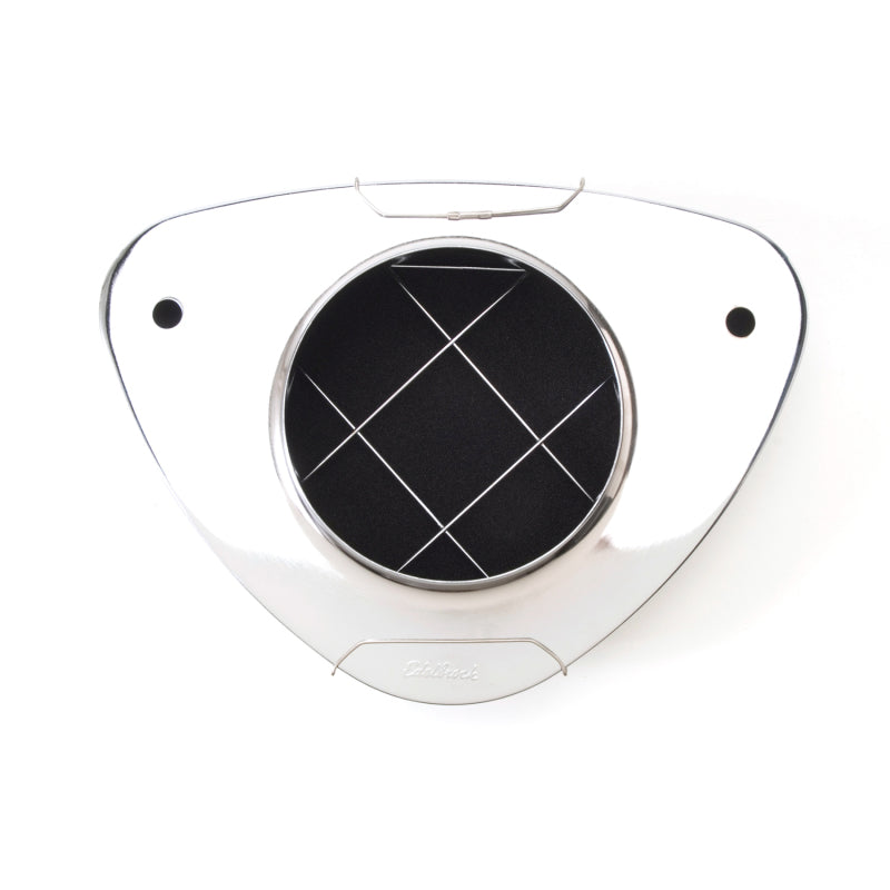 Edelbrock 1002 Air Cleaner Pro-Flo 1000 Series Triangular Steel Top 11 375In X 8 375In X 3In Chrome