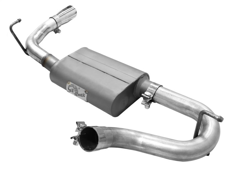 AFE 49-08047-P on 2-1/2in Alum Steel Axle-Back Exhaust w/Polished Tip 07-18 fit