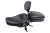 Mustang 79106 Harley Sportster Wide Touring Solo Seat w/Driver Backrest Studs - Black