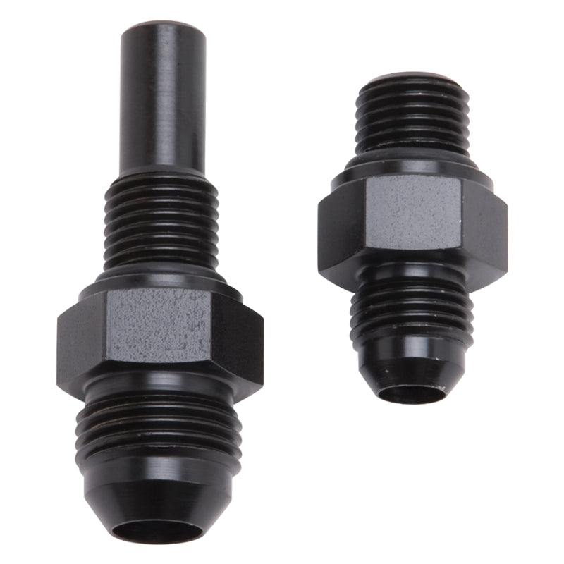 Russell 641390 Performance -6 AN to 4L80 Transmission Ports Adapter Fittings (Qty 2) - Blk Zinc