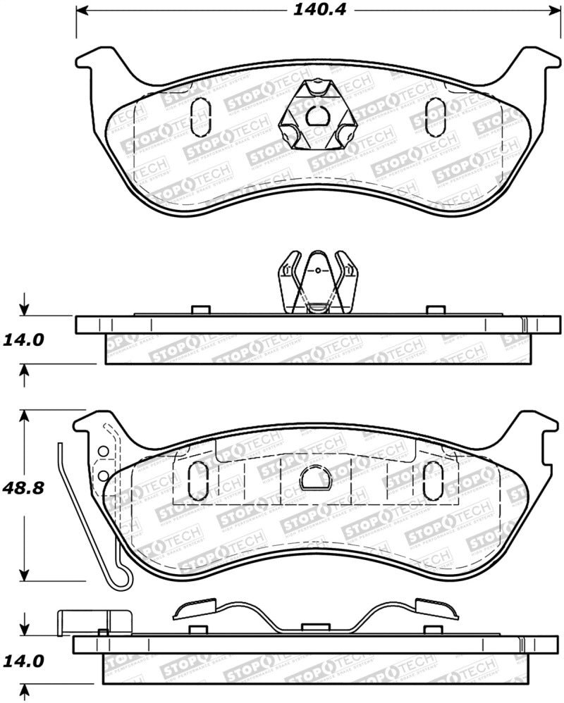 Stoptech 308.0964 Street Brake Pads