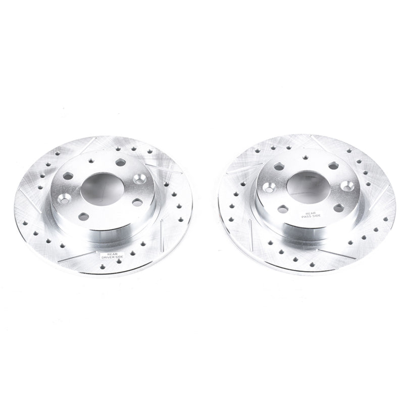 PowerStop fits Mazda 90-93 Miata Rear Evolution Drilled & Slotted Rotors - Pair