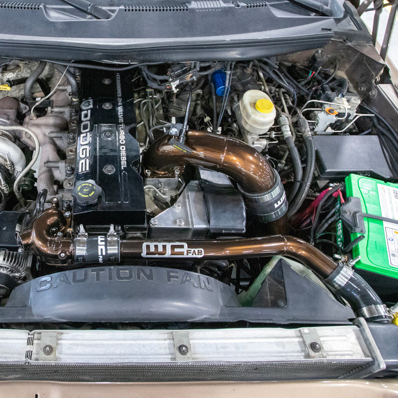 Wehrli 98.5-02 Cummins 5.9L 3.5in Intake Horn & Driver Intercooler Pipe - Candy Teal