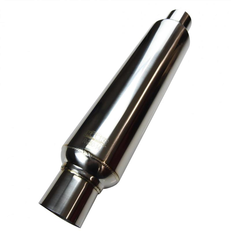 Kooks R250-14 Universal 2 1/2in Round Muffler 14in Long. Pol SS