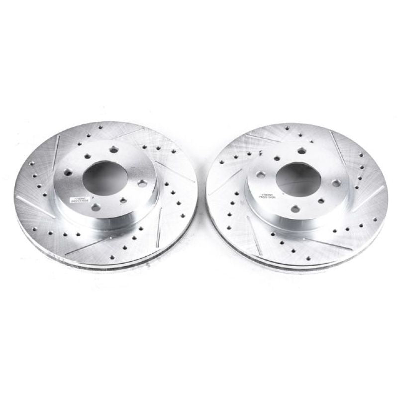 PowerStop fits Infiniti 99-02 G20 Front Evolution Drilled & Slotted Rotors -