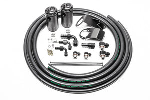 Radium Engineering 20-0727-FL 89-94 fits Nissan S13 Dual Catch Can Kit - Fluid L