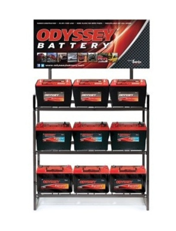 Odyssey Battery ODY18RETAILER 18-Battery Display Rack (3 Wide x 3 High x 2 Deep)