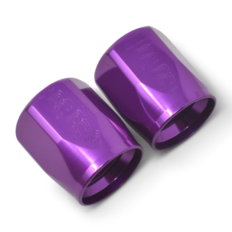 Russell 615542 Performance 2-Piece -10 AN Anodized Full Flow Swivel Hose End Sockets (Qty 2) - Purple