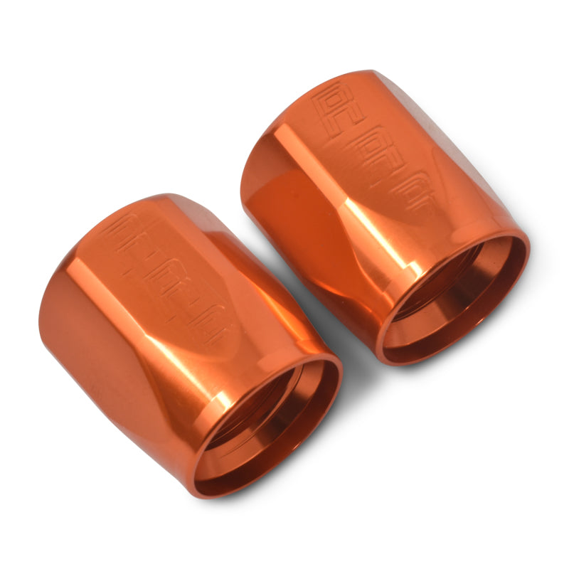Russell 615524 Performance 2-Piece -6 AN Anodized Full Flow Swivel Hose End Sockets (Qty 2) - Orange