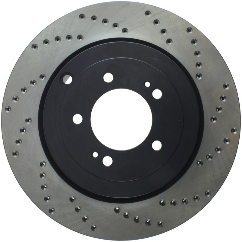 Stoptech 128.46075L 08 Mitsubishi Evo AWD Drilled Left Rear Rotor