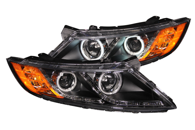 ANZO 121460 2013 fits Kia 11-20 Optima Projector Headlights w/ Halo Black (CCFL)