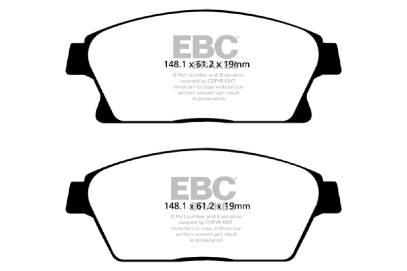 EBC DP22067 13+ fits Buick Encore 1.4 Turbo Greenstuff Front Brake Pads