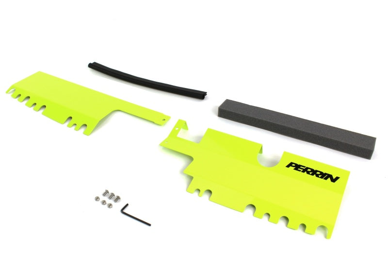 Perrin PSP-ENG-512-4NY 15-21 WRX/STI Radiator Shroud (With OEM Intake Scoop) - Neon Yellow