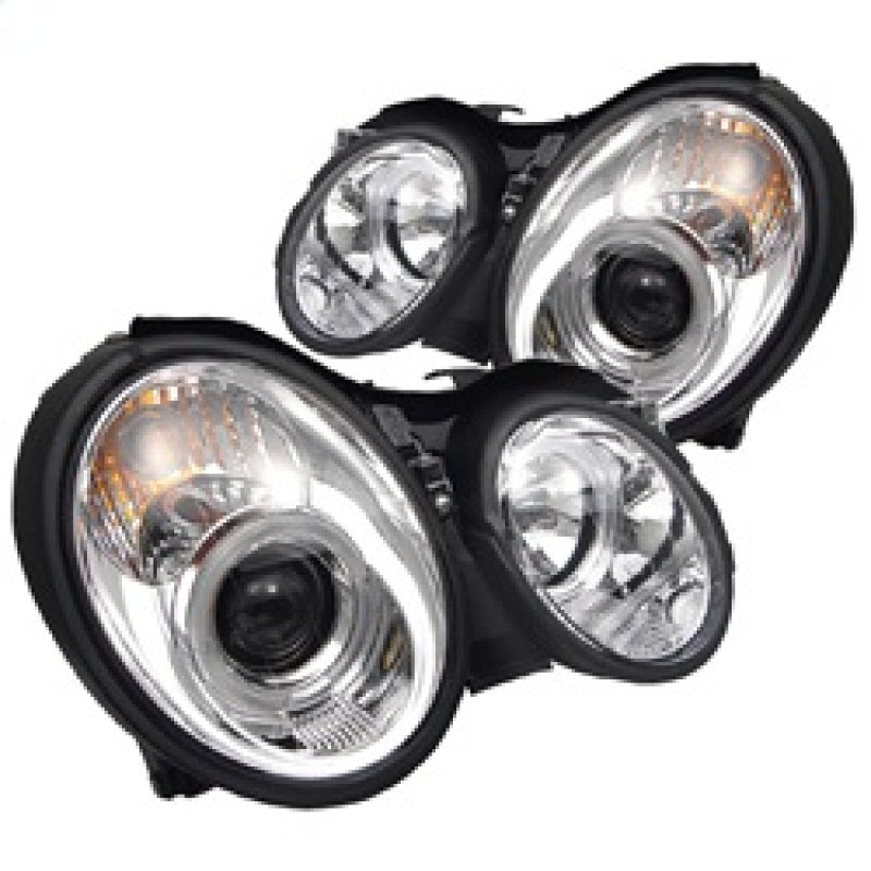 SPYDER 5011183 fits Mercedes CLK Projector Headlights Halogen Model LED Halo