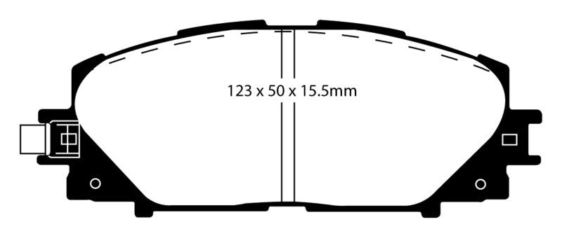 EBC DP21817/2 11+ fits Lexus CT200h 1.8 Hybrid Greenstuff Front Brake Pads