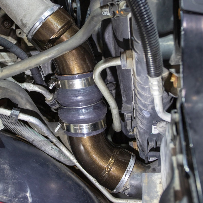 Wehrli 06-10 GM Duramax LBZ/LMM Passenger Side 3.5in Intercooler Pipe - Fine Texture Black