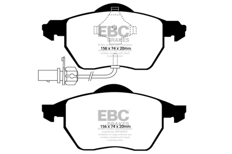 EBC DP21483 fits Volkswagen 02-08 Passat 1.8 Turbo Greenstuff Front Brake Pads