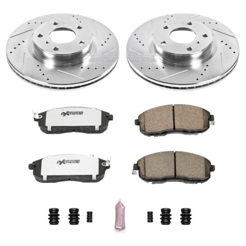 PowerStop K3140-26 03-05 fits Infiniti G35 Front Z26 Street Warrior Brake Kit