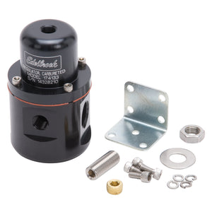Edelbrock 174133 Fuel Pressure Regulator Carbureted 160 GPH 5-10 PSI 3/8In In/Out 3/8In Return Black
