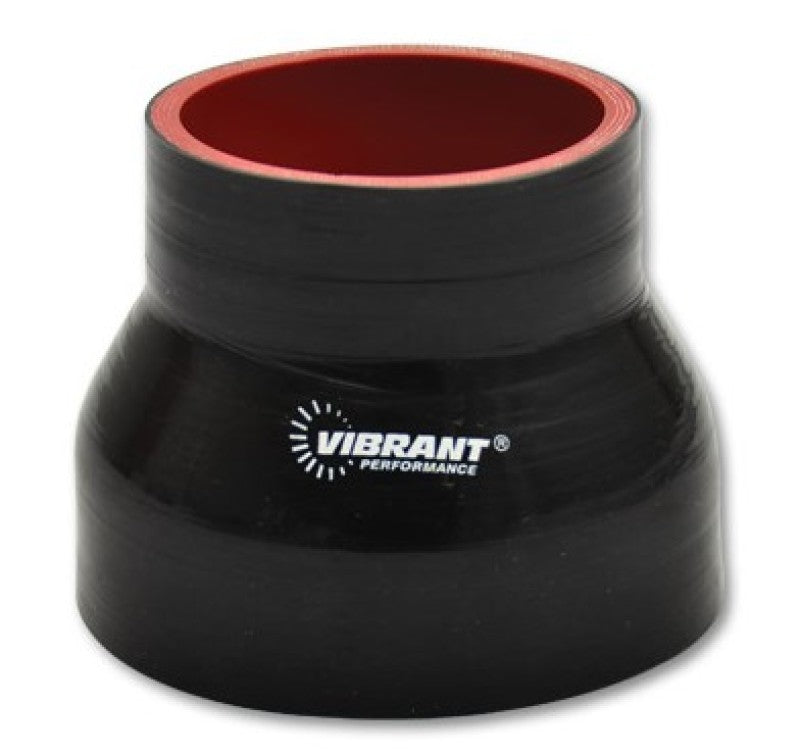 Vibrant 19722 4 Ply Reducer Couper 1.5in ID x 1.375in ID x 3in Long - Black