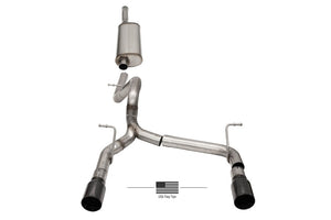 CORSA Performance 21124BLKUSA Corsa 2018-2025 fits Jeep Wrangler JLU 3.6L 2.75in Sport Cat-Back Exhaust w/ Black Tips