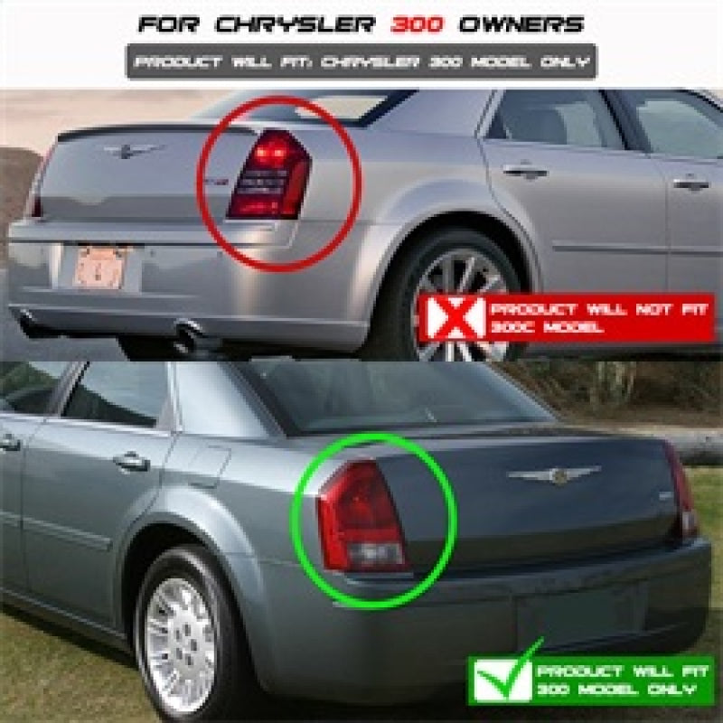 Spyder 5001634 fits Chrysler 05-07 300 LED Tail Lights Chrome ALT-YD-CHR305-LED