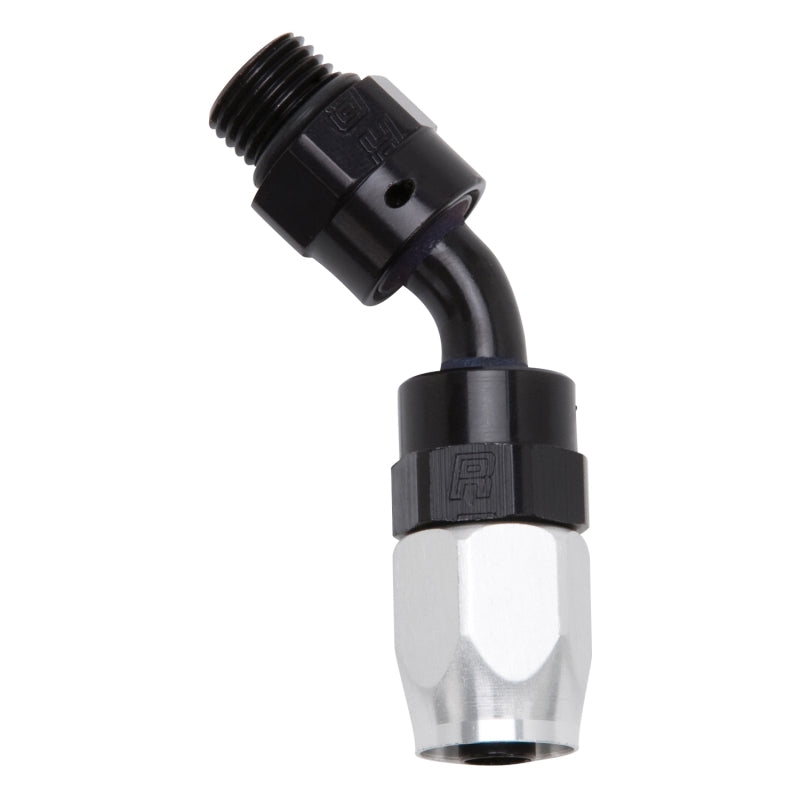 Russell 612423 Performance -10 AN Black Male SAE Port to -8 Hose 90 Degree (-10 Port 7/8in-14 Thread)