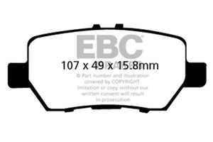 EBC UD1090 05-08 fits Acura RL 3.5 Ultimax2 Rear Brake Pads