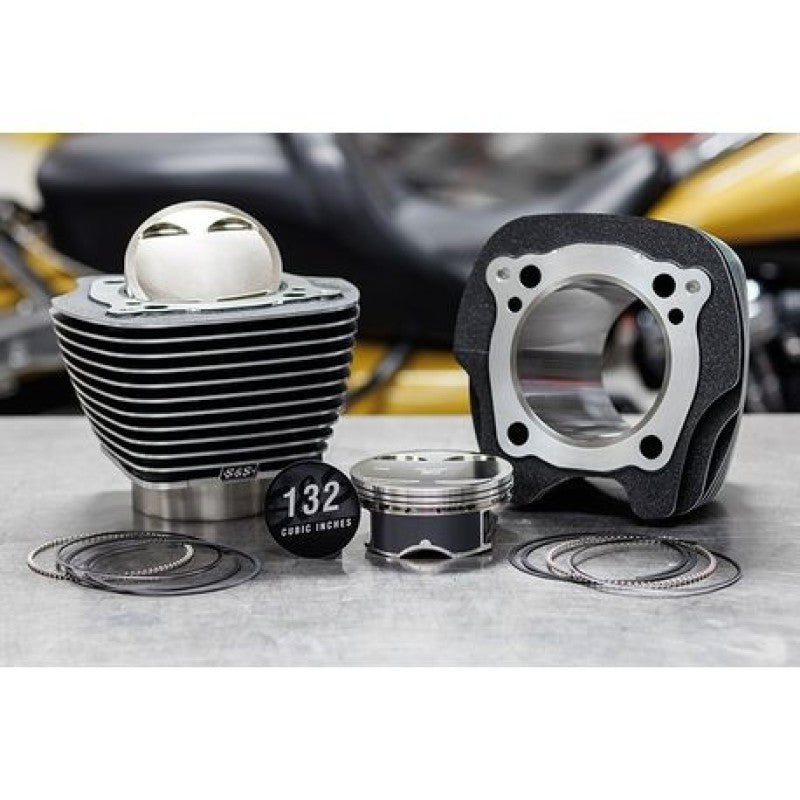 S&S 910-0847 Cycle 2017+ M8 Models 4.320in Bore 4.500in Stroke Cylinder Kit - Bl