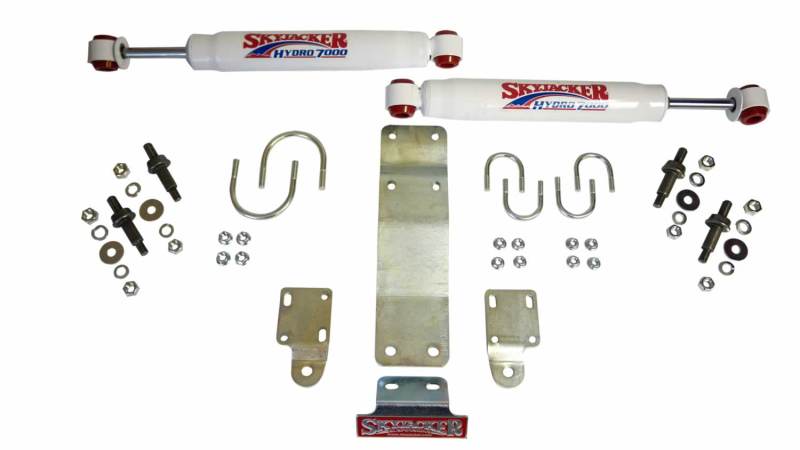 Skyjacker 7204 2017 fits Jeep 07-20 Wrangler (JK) (Use w/ OEM Tie Rods) Dual Steering Damper Kit w/ Hydro 7000