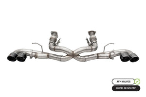 CORSA Performance 21102BLK Corsa 20-25 fits Corvette C8 3in Xtreme Cat-Back Exhaust 4.5in Blk Quad Tips - Integrates stock AFM Valve