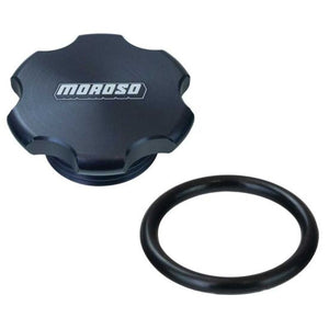 Moroso 85293 1 1/4in-12 Thread Aluminum Filler Cap Kit - Black Anodized