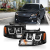 ANZO 111288 2008 fits Ford 04-20 F-150 Projector Headlights w/ U-Bar Black